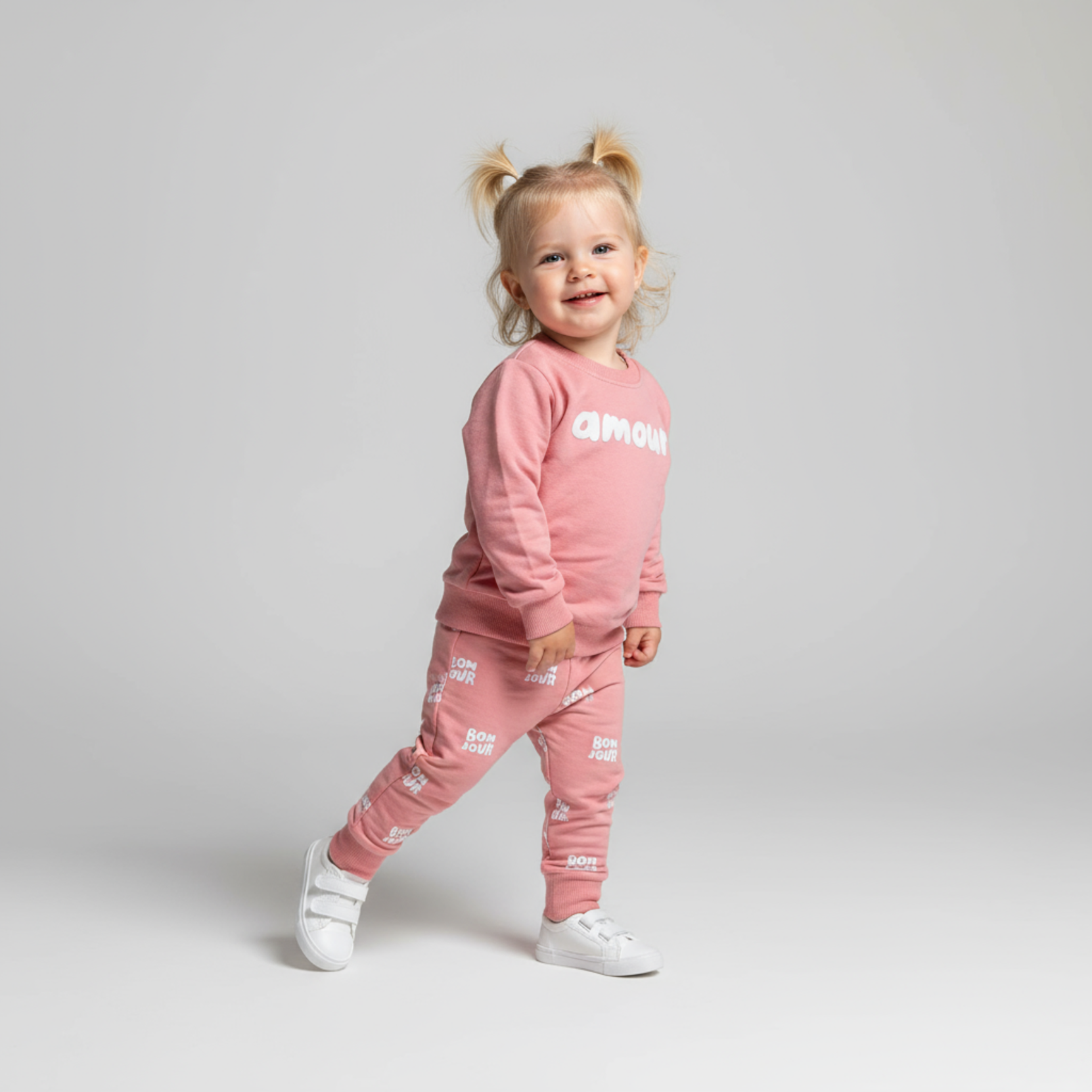 Amour Girls Cotton Joggers Set-1