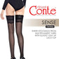 Fantasy Stockings Conte Sense women's stockings with silicone lace top and back seam imitation by TheRanok.com