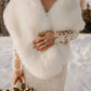 Ivory White Fur Shawl (Lilian Wht01)