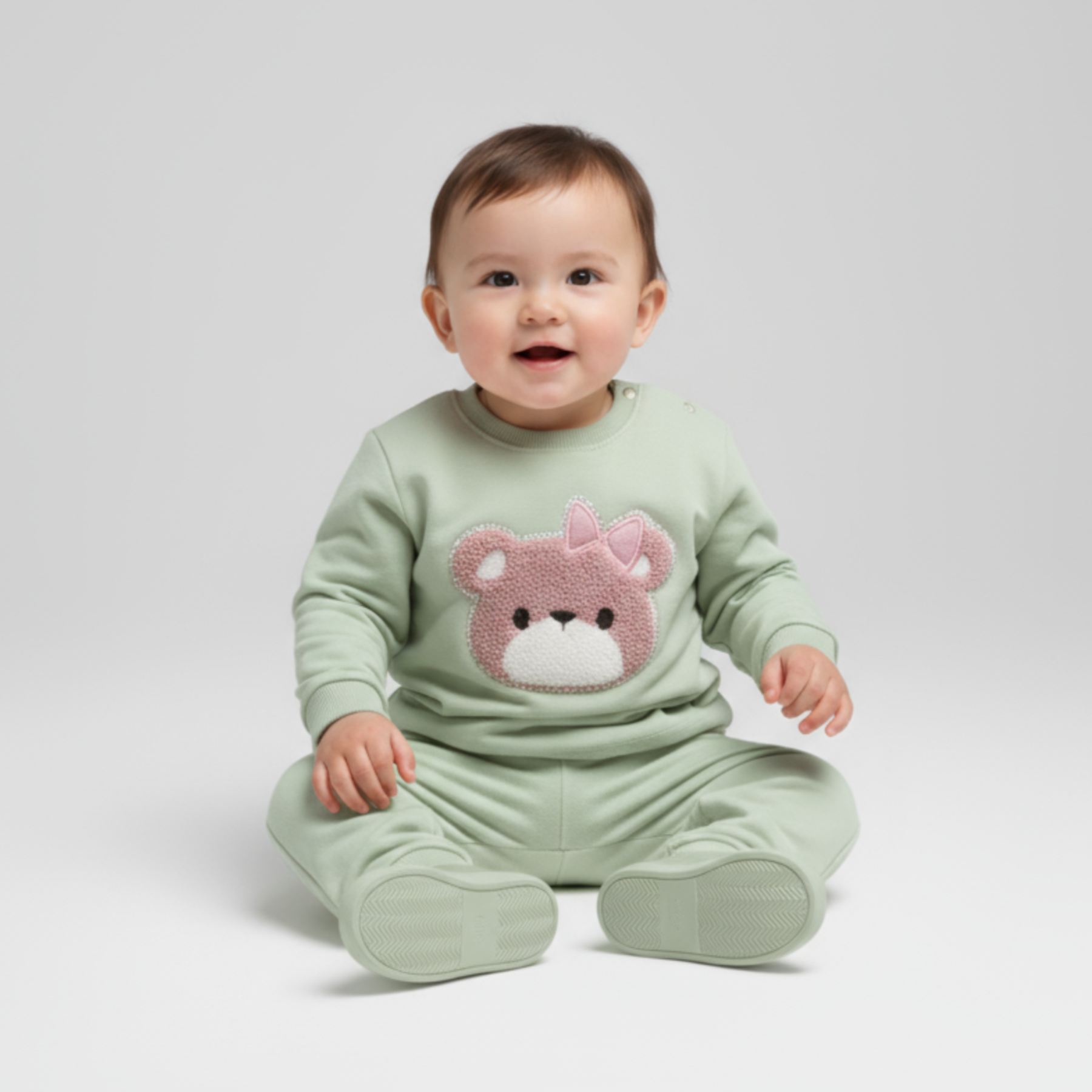 Puffy Bear Girls Jogger Set-0