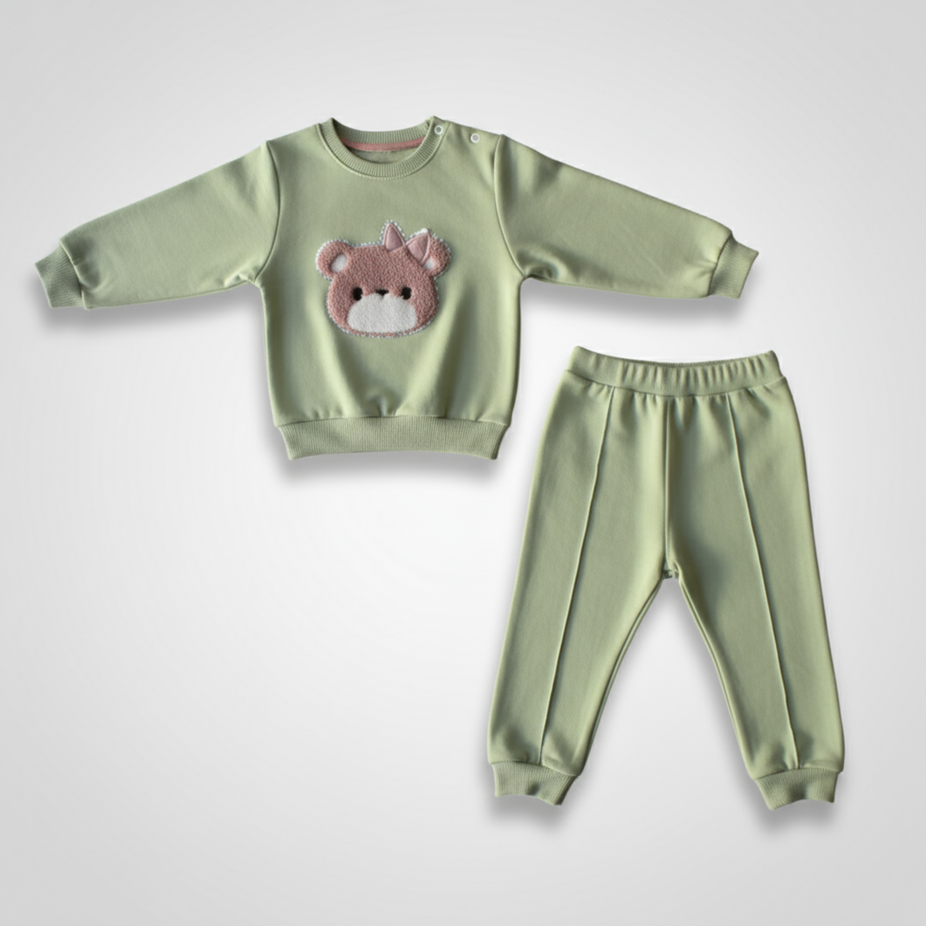 Puffy Bear Girls Jogger Set-1