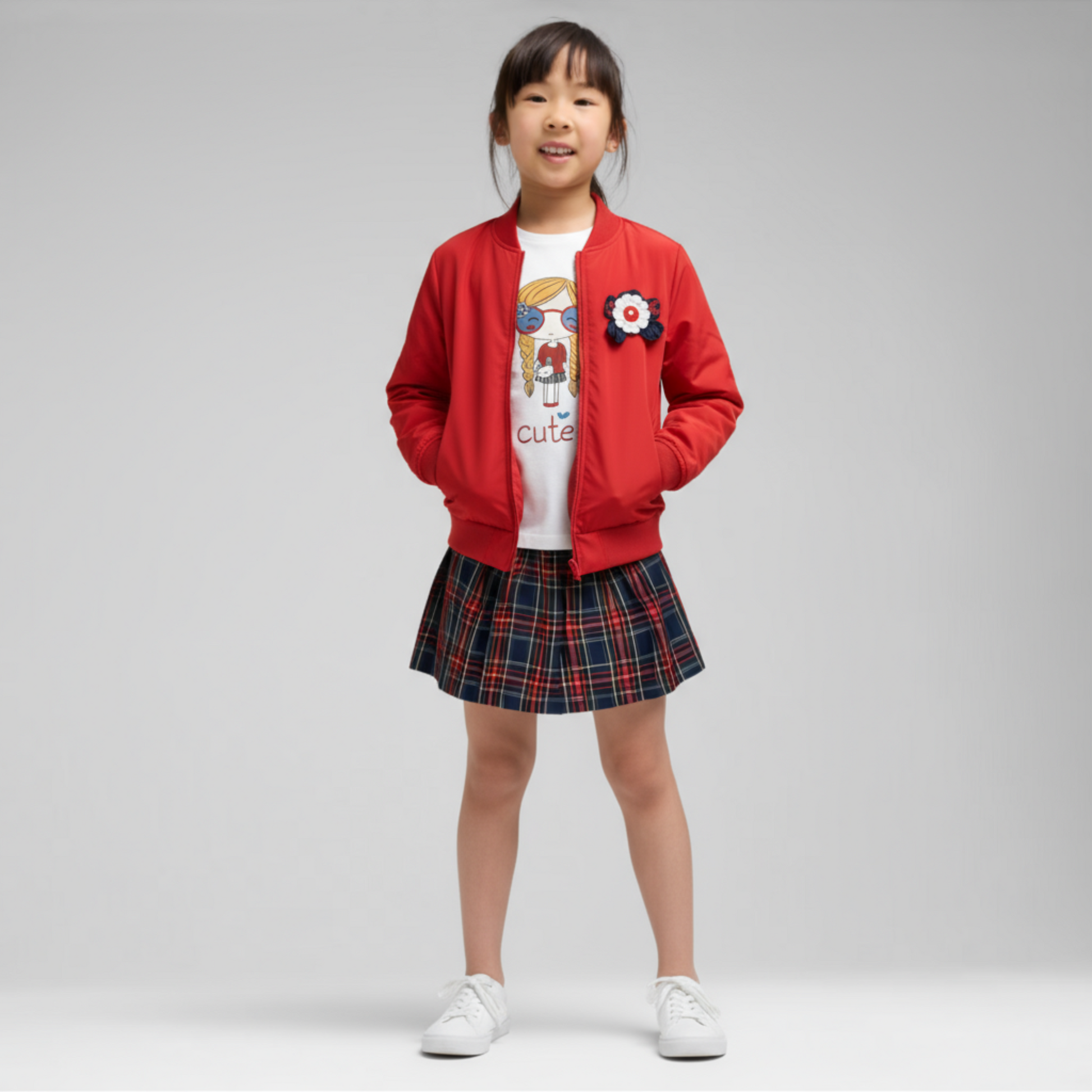 Stylish Square Girls Skirt Set-0