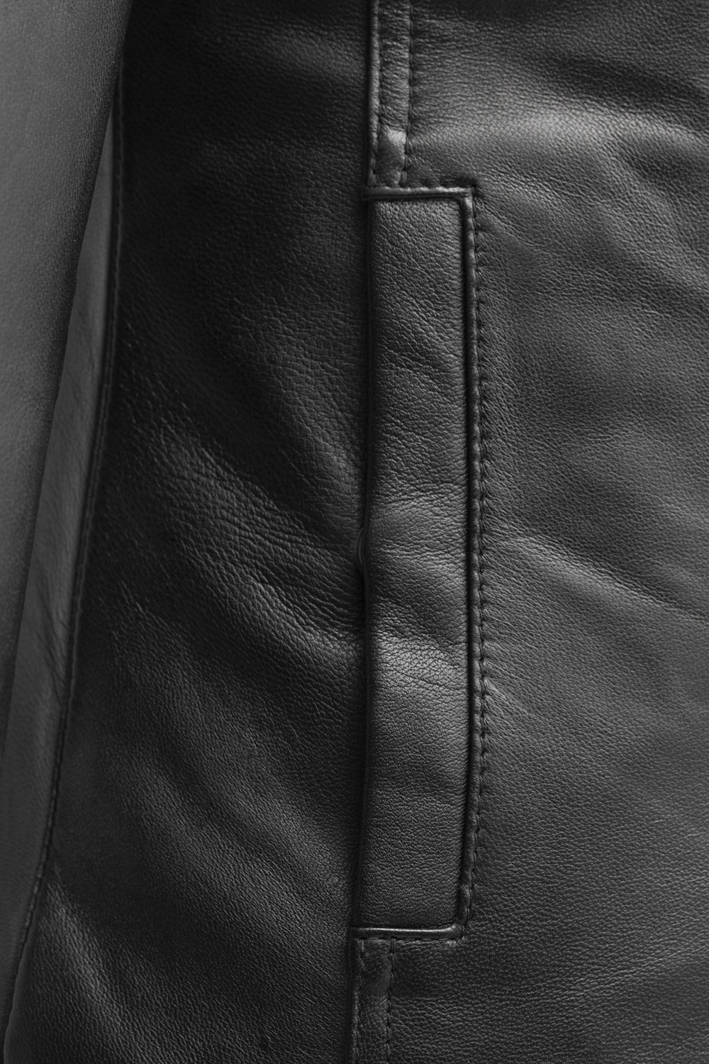 Imelda women's lambskin leather jacket by Whet Blu NYC, featuring zippered front pockets