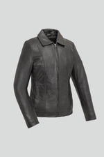 Whet Blu NYC Imelda women's lambskin leather jacket in a classic fitted design