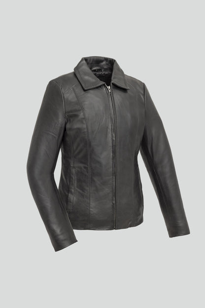 Whet Blu NYC Imelda women's lambskin leather jacket in a classic fitted design