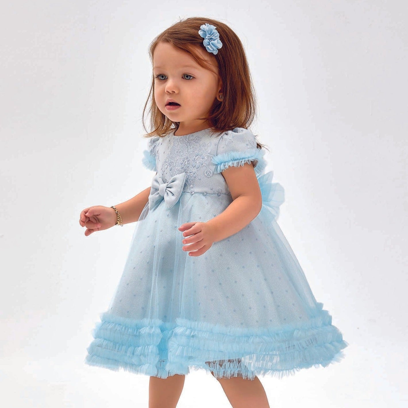 Baby Blue Girls Formal Dress - Farnelli