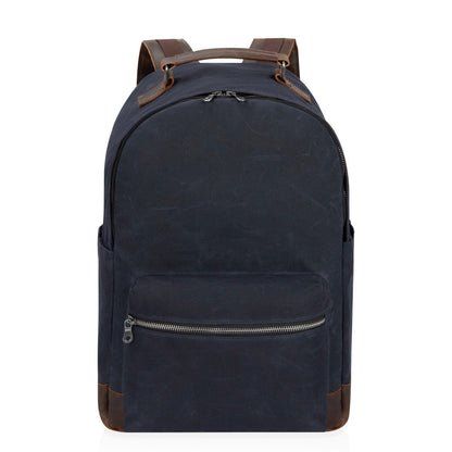 Double Oak Essentials travel backpack with multiple compartments, padded straps, and durable fabric for comfortable adventure travel.