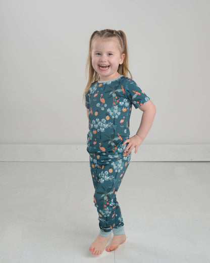 Jungle Bamboo Pajamas for Kids – Two Piece Set