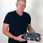 Deux Mains Iron Tight toiletry bag in cargo print with a durable structured design for travel essentials