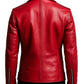 Isaac Red Leather Jacket - Leather Jacket for Men Red