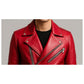Isaac Red Leather Jacket - Leather Jacket for Men Red