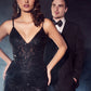 Cinderella Divine J810 Long Fitted Mermaid Gown Metallic Embroidered Lace