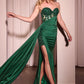 Fitted Strapless Sparkle & Lace Dress - Farnelli