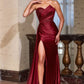 Ladivine J887 Strapless Pointed Neckline Evening Gown