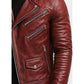 Roman Red Leather Jacket - Leather Jacket for Men Red