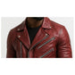 Roman Red Leather Jacket - Leather Jacket for Men Red