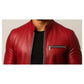 Jack Red Leather Jacket - Leather Jacket for Men Red