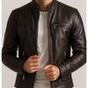 James Leather Brown Jacket - Men Leather Jacket Brown - Brown