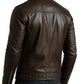 James Leather Brown Jacket - Men Leather Jacket Brown