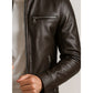 James Leather Brown Jacket - Men Leather Jacket Brown