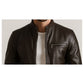 James Leather Brown Jacket - Men Leather Jacket Brown