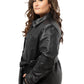 Whet Blu NYC Janely women's fashion leather jacket side view