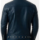 Jaxon Blue Leather Jacket - Men Leather Jacket Blue
