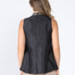 Gracia Fashion Women's Jeweled High Neck Pleated Sleeveless Top