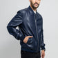 Justin Men's Faux Leather Bomber Jacket