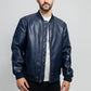 Justin Men's Faux Leather Bomber Jacket