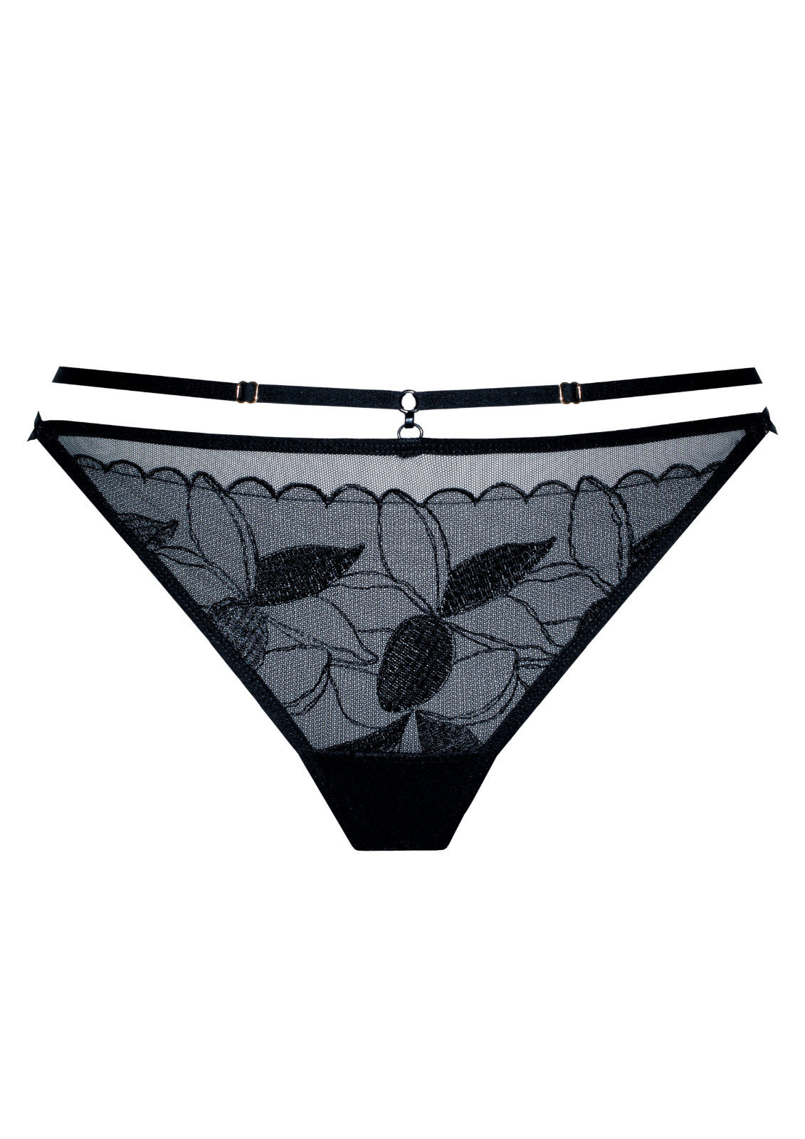 Samanta Kendall Sheer Mesh Low-Rise String Panty-3
