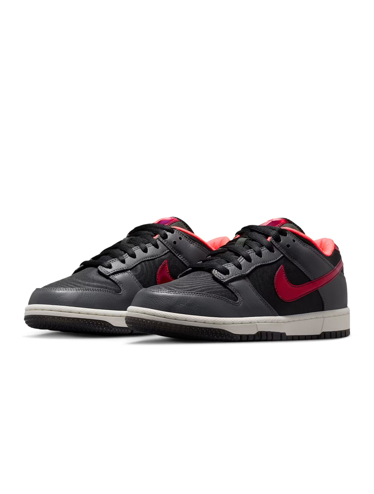 Nike Men's Kobe Dunk Low Protro sneakers in black with hot punch accents, featuring a low-cut design and athletic footwear style.