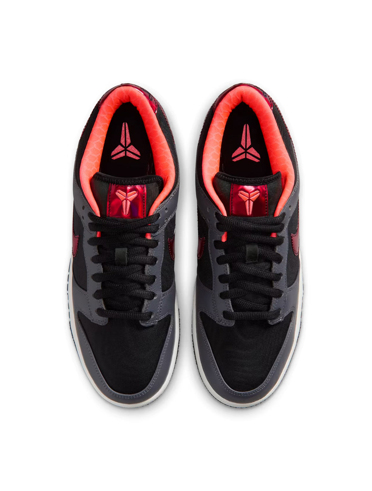 Nike Men's Kobe Dunk Low Protro sneakers in black and hot punch with a low-top design and athletic style.