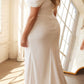 Cinderella Divine KV1057WC Crepe Off the Shoulder Dress