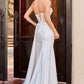 Ladivine KV1131W Strapless Fitted Sleek Luminous Embellished Wedding Gown