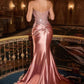 Ladivine KV1132 Strapless Fitted Sweetheart Neckline Evening Gown