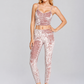 Trophy Yoga lavender velvet cropped leggings, made in USA