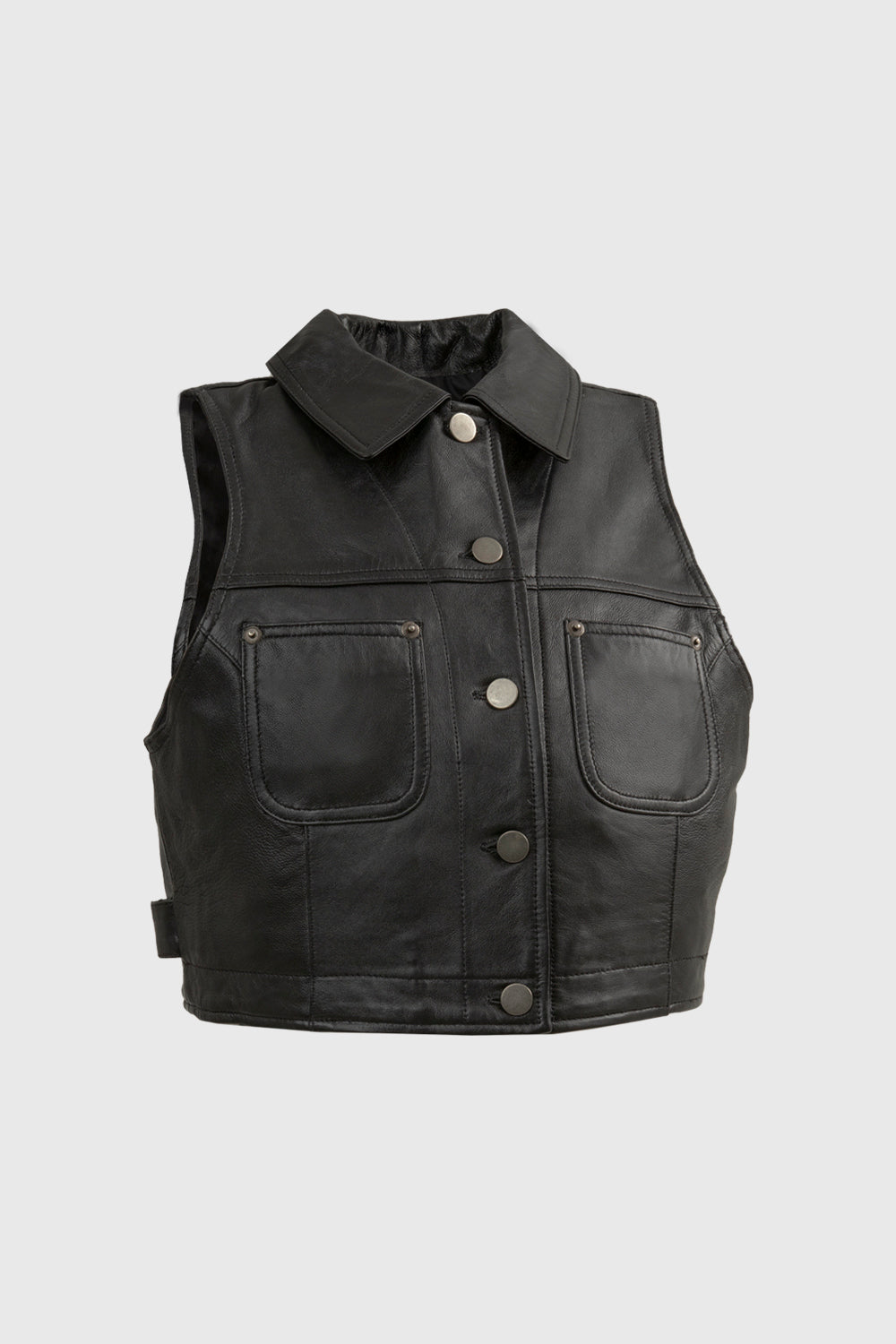 Whet Blu NYC Lexi Fashion leather vest for women, front view