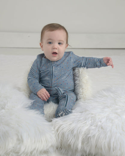 Libra Zodiac Bamboo Baby Pajamas – Zipper Footie