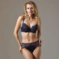 Lavinia Blue Moonlight Lightly Lined Lace Plunge Bra