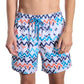 Capelle Miami Line Rush Ocean and Sol hybrid swim trunks with printed design, featuring compression liner, front view.