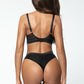 Soft Brazilian Thong Panty Axami Stripe Black-3