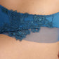 Lisca Peony Dark Turquoise Sheer Lace Side Tanga Panty
