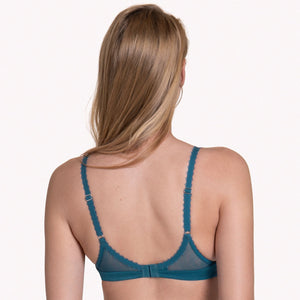 Lisca Peony Dark Turquoise Molded Foam Cup Demi Bra-1