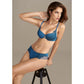 Lisca Peony Dark Turquoise Sheer Lace Side Tanga Panty