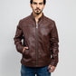 Logan Men's Faux Leather Scooter Jacket