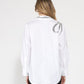 Gracia Fashion Women's Long Sleeve Shirt Button Down Sequin Embellished