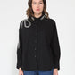 Gracia Fashion Women's Long Sleeve Shirt Button Down Sequin Embellished