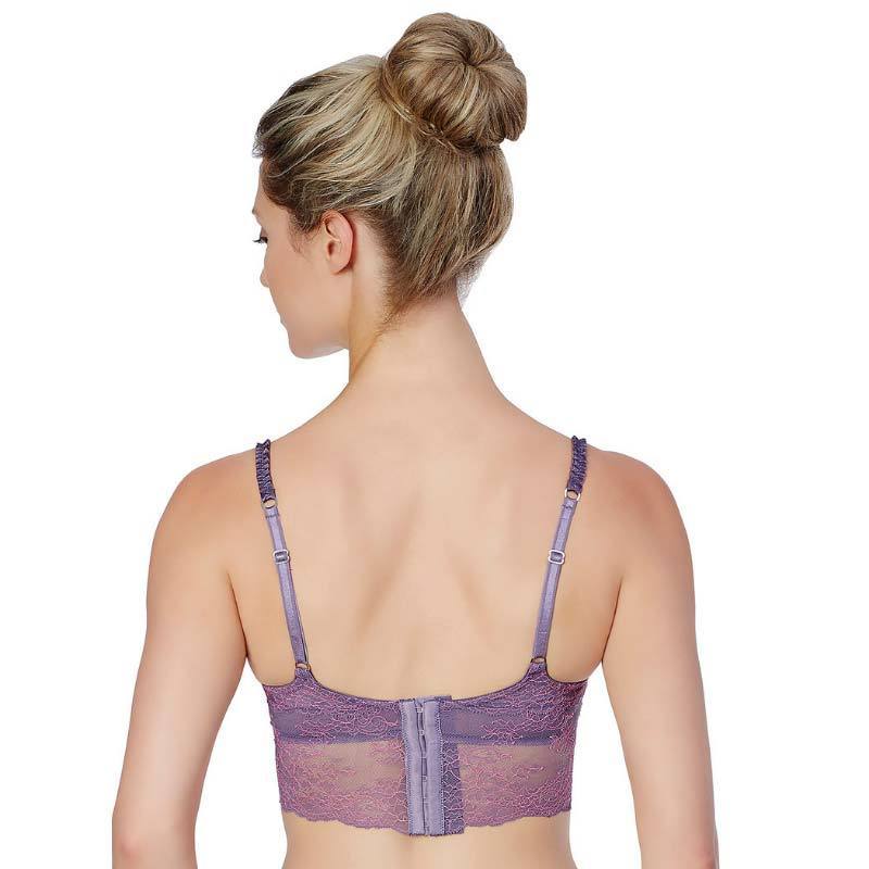 Longline Lace Demi Cup Bra Montelle Boudoir Glamour-2