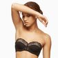 Blush Escape Black Longline Strapless Padded Lace Bra-1